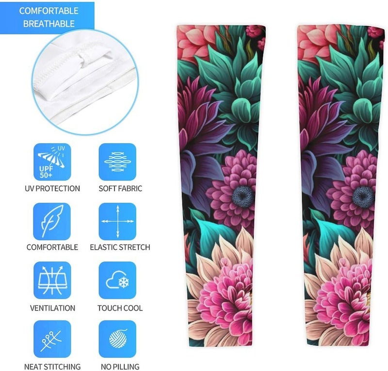 QiErDesign Marble Sports Compression Arm Sleeves for Men & Women - Youth Arm Sleeve Baseball Volleyball Sleeves & Basketball Sleeve - Image 4